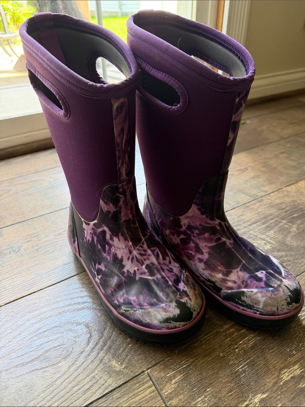 Bogs Kids Purple Waterproof Pull-On Boots